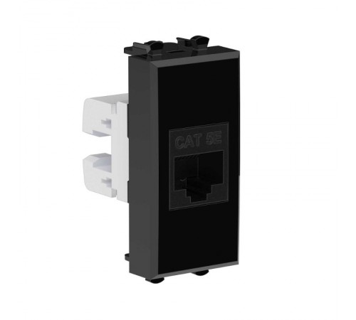 Компьютерная розетка "Черный квадрат" "Avanti" RJ-45 модульная, кат. 5е 1 мод  4402661  DKC