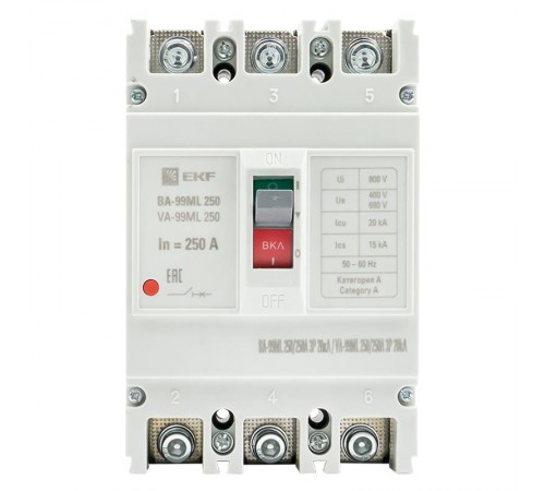Выключатель автоматический ВА-99МL 250/250А 3P 20кА EKF Basic  mccb99-250-250mI  EKF