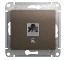 Glossa Шоколад Мех Розетка компьютерная RJ45 кат.5E  GSL000881K  SE