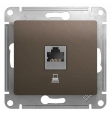 Glossa Шоколад Мех Розетка компьютерная RJ45 кат.5E  GSL000881K  SE