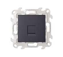Розетка информационная RJ45 Cat.6 UTP, цвет графит, Simon 24 Harmonie  2410599-038  Simon