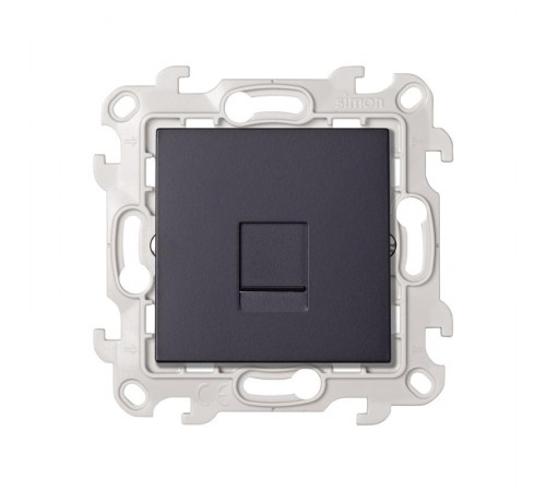 Розетка информационная RJ45 Cat.6 UTP, цвет графит, Simon 24 Harmonie  2410599-038  Simon