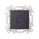 Simon 24 Графит Телефонная розетка RJ11  2410480-038  Simon