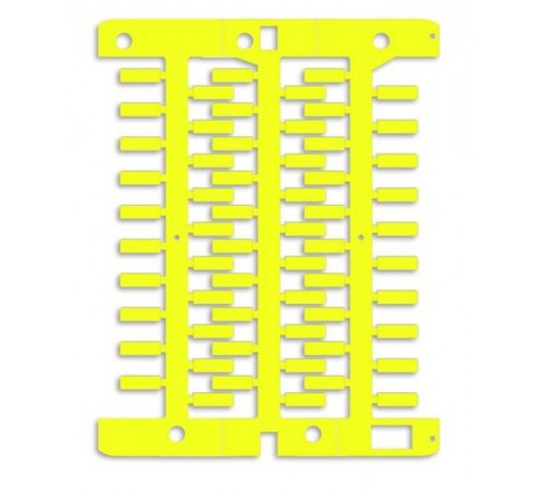 Маркировка для провода, жесткая, для трубочек. 4х12мм. Желтая  NUT12Y  DKC