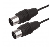 ВЧ кабель ТВ штекер - ТВ штекер, длина 3 метра, черный  17-5023  REXANT