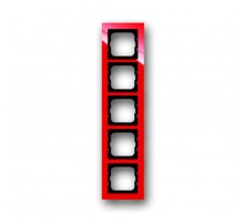 Рамка 5-постовая, серия axcent, цвет красный  1754-0-4353   2CKA001754A4353  ABB