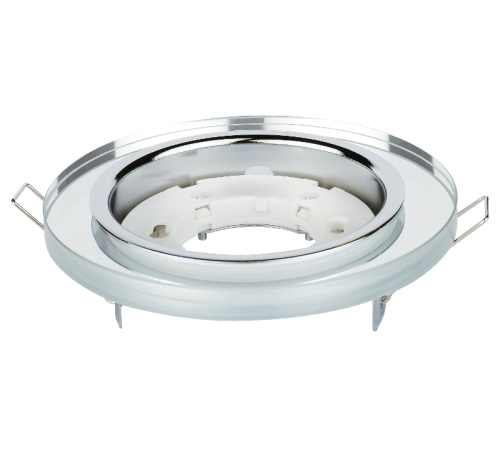 Светильник встраиваемый GX53R-glass RMR под лампу GX53 КРУГ СТЕКЛО 230B зеркальный  4690612014081  IN HOME