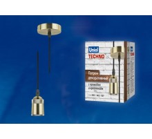 Патрон декоративный DLC-T-S31/E27 TS/1M/BL BRONZE "Techno", с проводом (1м) и креплением. алюминий, цвет бронза  UL-00005286  Uniel