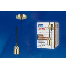 Патрон декоративный DLC-T-S31/E27 TS/1M/BL BRONZE "Techno", с проводом (1м) и креплением. алюминий, цвет бронза  UL-00005286  Uniel