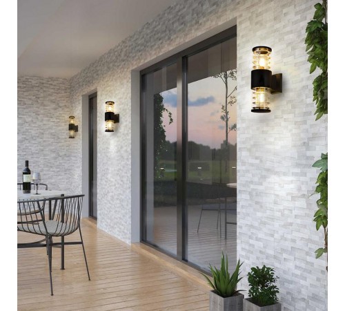 Светильник архитектурный настенный DH0802 230V без лампы 2*E27, 320*175*108 серый  06299  Feron