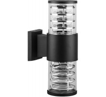 Светильник архитектурный настенный DH0802 230V без лампы 2*E27, 320*175*108 черный  06298  Feron