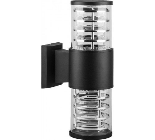 Светильник архитектурный настенный DH0802 230V без лампы 2*E27, 320*175*108 черный  06298  Feron