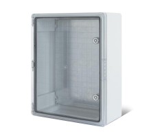 Корпус пластиковый ЩМПп с прозрачной дверцей и монтажной панелью 400х300х170мм, АБС, УХЛ1, IP65  11-0412  REXANT
