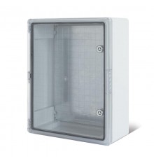 Корпус пластиковый ЩМПп с прозрачной дверцей и монтажной панелью 400х300х170мм, АБС, УХЛ1, IP65  11-0412  REXANT
