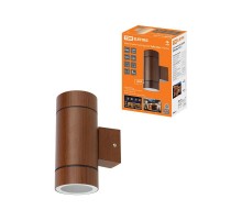 Светильник накладной 2*GX53 Тубо Эко, 230 В, H200 мм, алюм/венге, вверх/вниз, IP65,  SQ0345-1201  TDM