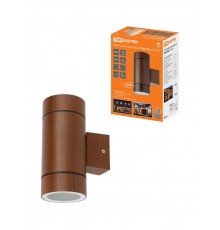 Светильник накладной 2*GX53 Тубо Эко, 230 В, H200 мм, алюм/венге, вверх/вниз, IP65,  SQ0345-1201  TDM