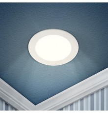Светильник светодиодный встраиваемый downlight LED 1 12Вт 4000К белый круг  Б0017488  ЭРА