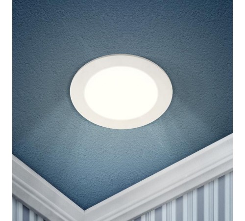 Светильник светодиодный встраиваемый downlight LED 1 12Вт 4000К белый круг  Б0017488  ЭРА