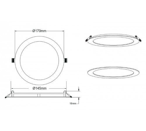 Светильник светодиодный встраиваемый LED 1-12-4K/LM круглый 12W 220V 4000K  Б0046896  ЭРА