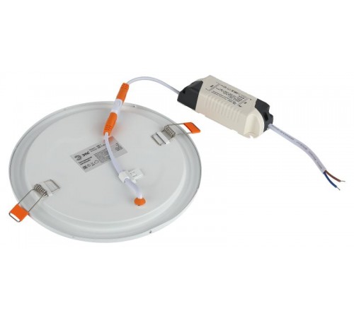 Светильник светодиодный встраиваемый downlight LED 1 12Вт 4000К белый круг  Б0017488  ЭРА