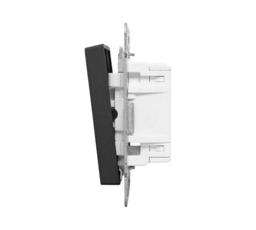 Механизм выключателя, двухклавишный, перекрёстный, чёрный Эпика EKF  UP1-SWB-22  EKF