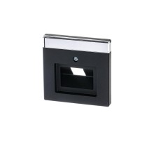 Накладкадля 1-постовой телекоммуникационной розетки 0213, 0216, серия solo/future, цвет чёрный бархат  1710-0-3912   2CKA001710A3912  ABB