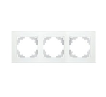 Рамка горизонтальная 3-местная, серия Катрин, GFR00-7003-01, белый  39256  STEKKER