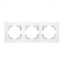 Рамка горизонтальная 3-местная, серия Катрин, GFR00-7003-01, белый  39256  STEKKER