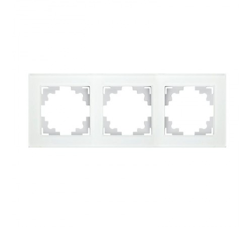 Рамка горизонтальная 3-местная, серия Катрин, GFR00-7003-01, белый  39256  STEKKER