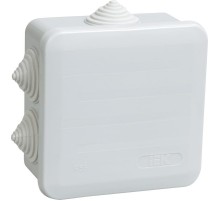 Коробка распределительная КМ41255 для о/п 100х100х50мм IP44 (RAL7035 6 гермовводов защелкивающаяся крышка)  UKOZ11-100-100-050-K41-44  IEK