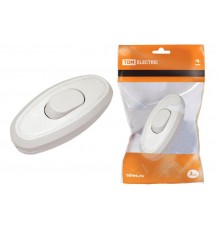 Выключатель на шнур 6А 250В белый   SQ1806-0021  TDM