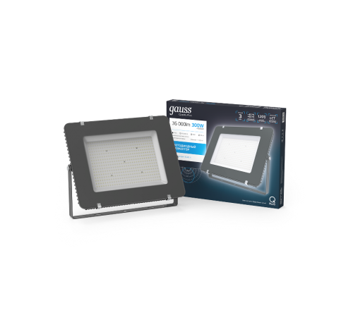 Прожектор светодиодный Qplus 300W 36000lm 6500K 175-265V IP65 графитовый LED 1/2  690511300  Gauss