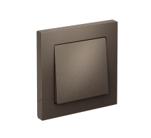 AtlasDesign Мокко Выключатель 1-клавишный сх.1, 10АХ, (в сборе с рамкой)  ATN000612  SE