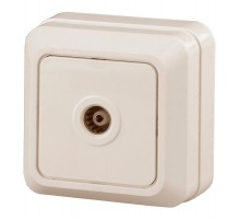 2-301-02 Intro Розетка TV одиночная, IP20, ОУ, Quadro, сл.кость  Б0027659  Intro