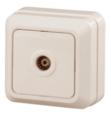 2-301-02 Intro Розетка TV одиночная, IP20, ОУ, Quadro, сл.кость  Б0027659  Intro