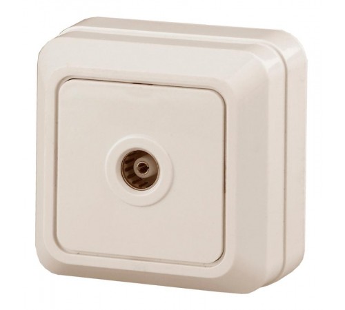 2-301-02 Intro Розетка TV одиночная, IP20, ОУ, Quadro, сл.кость  Б0027659  Intro