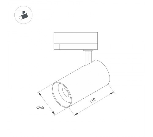 Светильник LGD-SPOT-2TR-R45-7W Warm3000 (GD, 24 deg, 230V) (Arlight, IP20 Металл, 3 года)  042541  Arlight