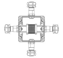 Взрывозащищенная клеммная коробка из алюминияTBE-A-12-(6xCBC.2)-1xKAEPM2MHK-20(A)-1xKAEPM2MHK-20(B)-1xKAEPM2MHK-20(C)-1xKAEPM2MHK-20(D)1Ex e IIC Т5 Gb