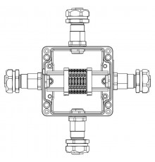 Взрывозащищенная клеммная коробка из алюминияTBE-A-12-(6xCBC.2)-1xKAEPM2MHK-20(A)-1xKAEPM2MHK-20(B)-1xKAEPM2MHK-20(C)-1xKAEPM2MHK-20(D)1Ex e IIC Т5 Gb