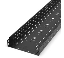 Лоток перфорированный Стандарт 300х80х3000 (0,8 мм) RAL 9005 (6 м/уп)  PR16.9995  Промрукав