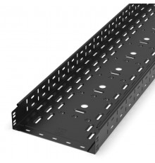 Лоток перфорированный Стандарт 300х80х3000 (0,8 мм) RAL 9005 (6 м/уп)  PR16.9995  Промрукав