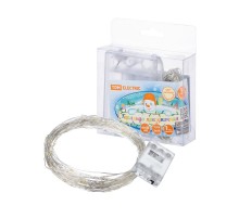 Гирлянда светодиодная "Роса100" 100LED, 10м, 3000К, 3хАА,  SQ0361-0053  TDM ELECTRIC