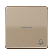 Клавиша с окошком и символом "звонок" для выключателей с подсветкой; золотая бронза  CD590KO5KGB  Jung