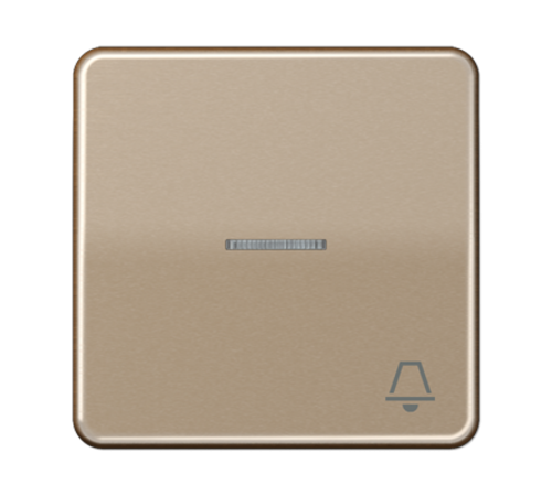 Клавиша с окошком и символом "звонок" для выключателей с подсветкой; золотая бронза  CD590KO5KGB  Jung
