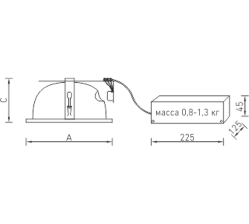 Светильник ЛВО DLS 226 HF 2х26Вт КЛЛ G24q-3 ЭПРА IP20  1201000400  Световые Технологии