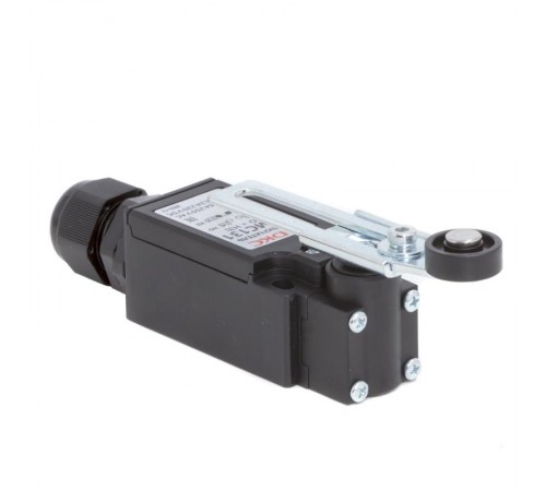 Концевой выключатель с двумя контактами, нормально открытый + нормально закрытый (NO+NC). С поворотным регулируемым рычажным роликом  R5MC131  DKC