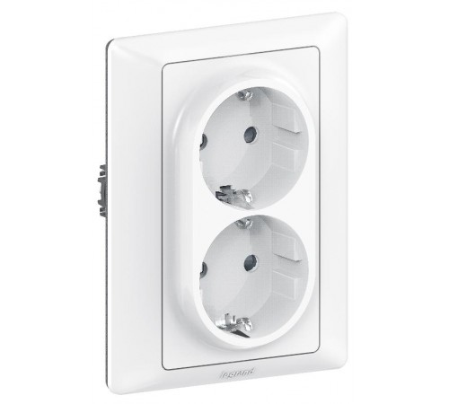 Valena LIFE Белая Рамка для двойных розеток 1-постовая  754221  Legrand