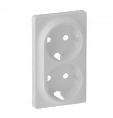 Valena LIFE Белый Накладка розетки с/з 2-ной  754950  Legrand