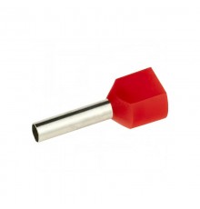 Наконечник-гильза двойная с изолир. фланцем для жилы сечением 1,5кв.мм, длина контактной части 10мм, красный (НШВИ2 1.5-10)  IFD2-1.5-10RD  DKC