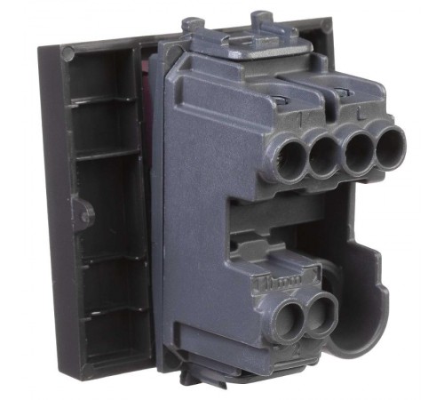 Выключатель одноклавишный модульный, "Avanti", "Черный матовый", 2 модуля  4412102  DKC